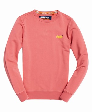 Superdry Orange Label Pastel Line Crew Férfi Pulóver Korall | ETVZJ9748